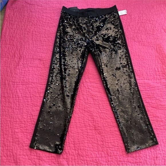 NWT J brand sequin front photo ready black jeans, size 28 - Picture 1 of 9